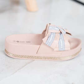 Queen Vivi Beige Fashion Slippers 2 Queen Vivi Beige Fashion Slippers 2