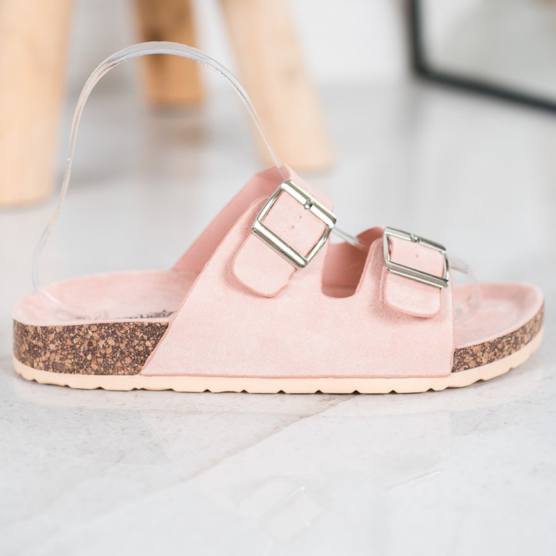 Queentina Comfortable Slippers With Buckle pink 1