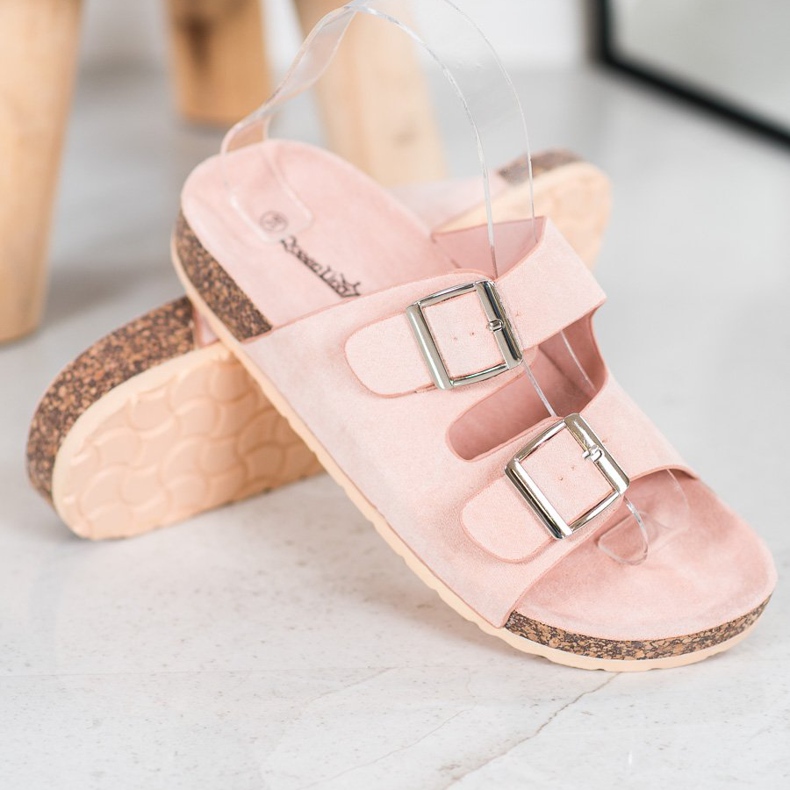 Queentina Comfortable Slippers With Buckle pink 2