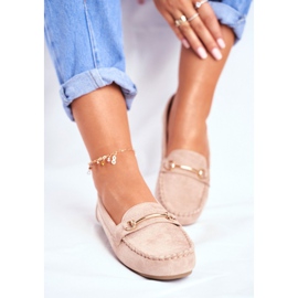 BUGO Women's Loafers Suede Beige Dive 1