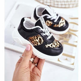 FRROCK Black Penny Leopard Print Children's Sport Shoes white 2