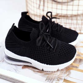 FRROCK Black Lena Laced Children's Sport Shoes 1