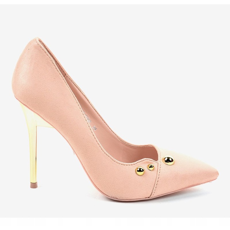 Pink classic high heels with NE05P studs 2