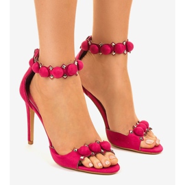 Fuchsia sandals on a high heel GH-5A5735-19 pink 1