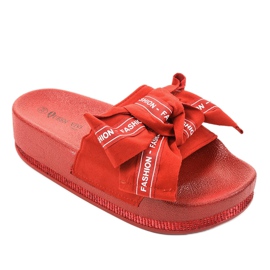 Red casual fashion slippers 218-207 1 Red casual fashion slippers 218-207 1
