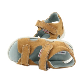 Velcro sandals Mazurek 314 camel multicolored yellow 4
