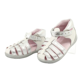 Mazurek Girls' White and Silver leather sandals 245 2