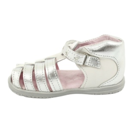 Mazurek Girls' White and Silver leather sandals 245 1
