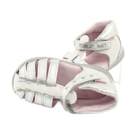 Mazurek Girls' White and Silver leather sandals 245 4