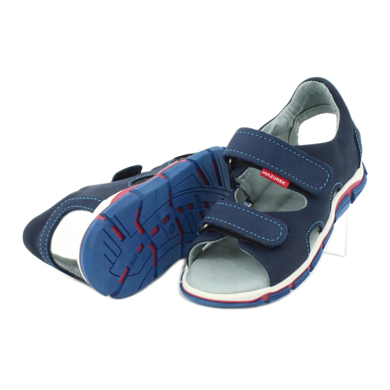 Velcro sandals Mazurek 314 navy blue 4