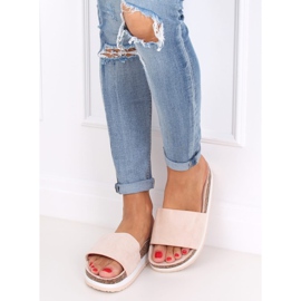 Women's beige slippers CK184P Beige 2