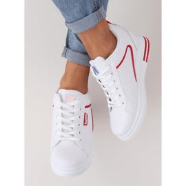 White Sneakers on the wedge NB337 Red 1