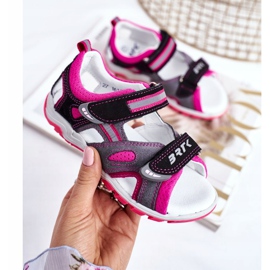 Bartek S.A. Children's Sandals For Girls Prophylactic Bartek T-16176-7 / 77G black pink grey 2