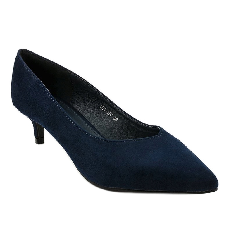 Navy blue pumps on a LEI-167 heel 1 Navy blue pumps on a LEI-167 heel 1