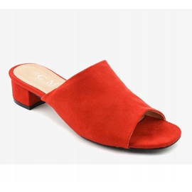 Red high-heeled sandals 77-91 1