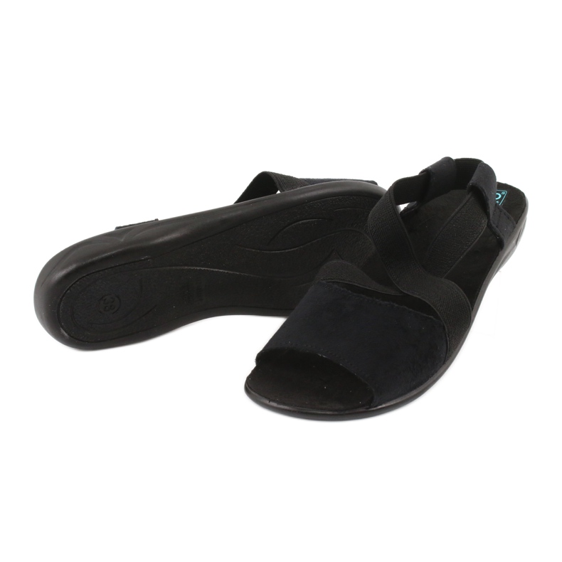 Comfortable black women's sandals Adanex 17498 2