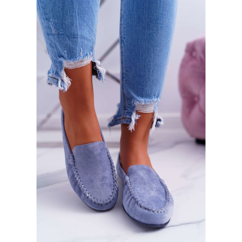 Women's Loafers Sergio Leone Suede Light blue Winted 2 Women's Loafers Sergio Leone Suede Light blue Winted 2