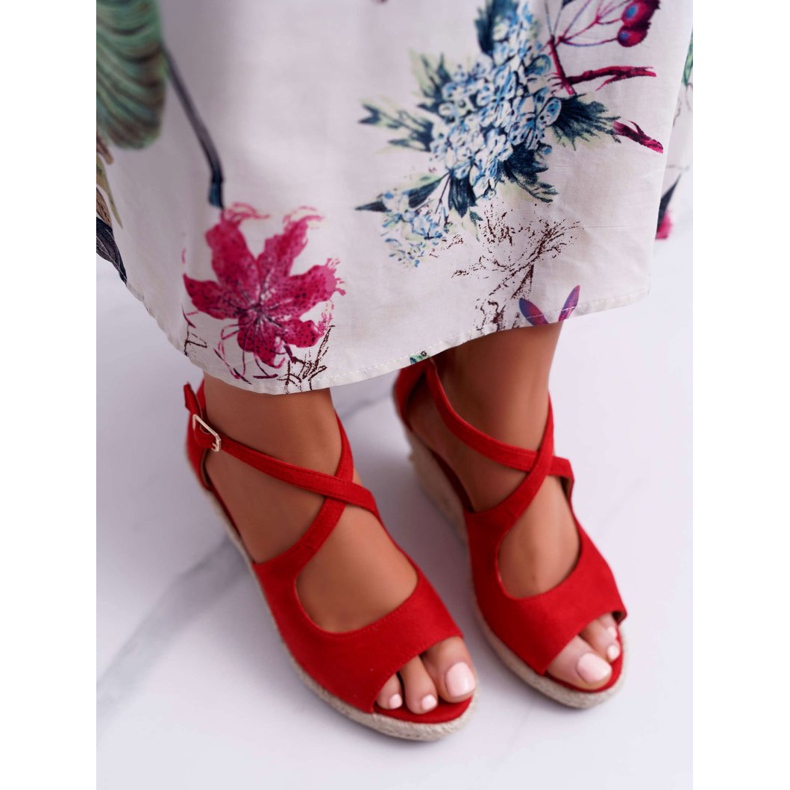 BUGO Women's Sandals On Espadrilles Red Margus 2