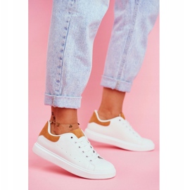 PS1 Women's Sport Shoes White with a heel Camel Milly 1