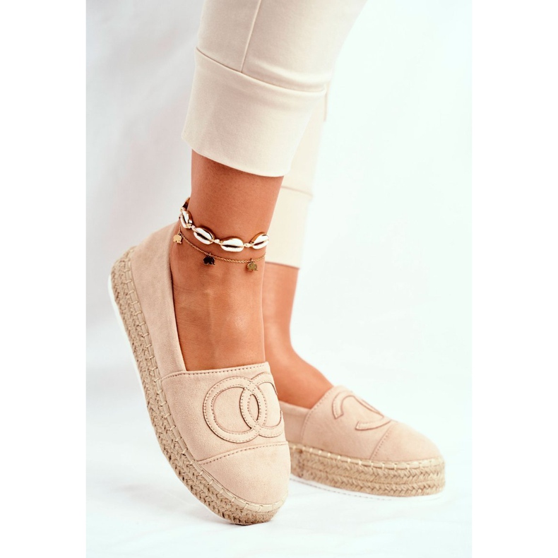 SEA Women's Espadrilles Thick Linen Sole Beige Febi 1