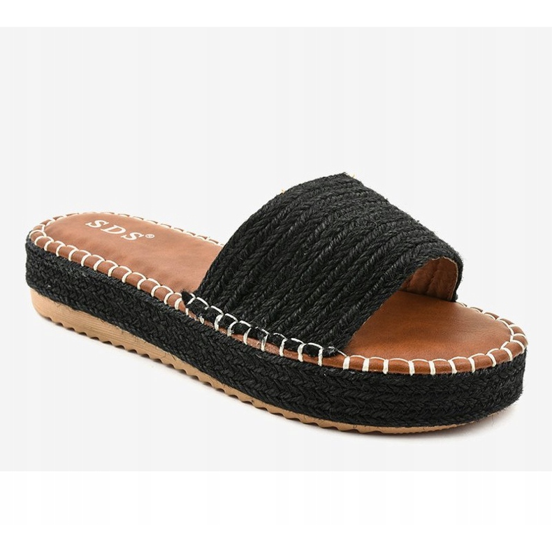 Black espadrilles slippers 7970-PL 1