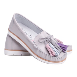 EVE Women's Loafers Leather Gray Bebbo grey 2