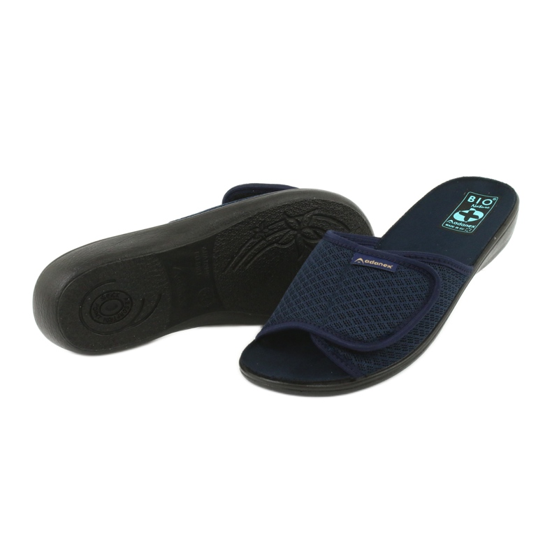 Adanex Navy blue velcro slippers 3