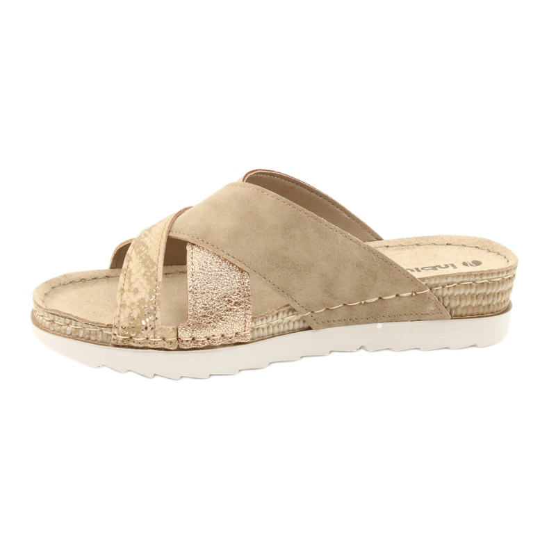 Comfortable COMFORT INBLU SABBIA OF020 slippers beige golden 1 Comfortable COMFORT INBLU SABBIA OF020 slippers beige golden 1
