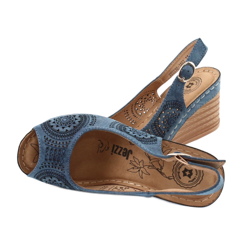 Evento Comfortable wedge sandals 20SD98-1862 blue 4