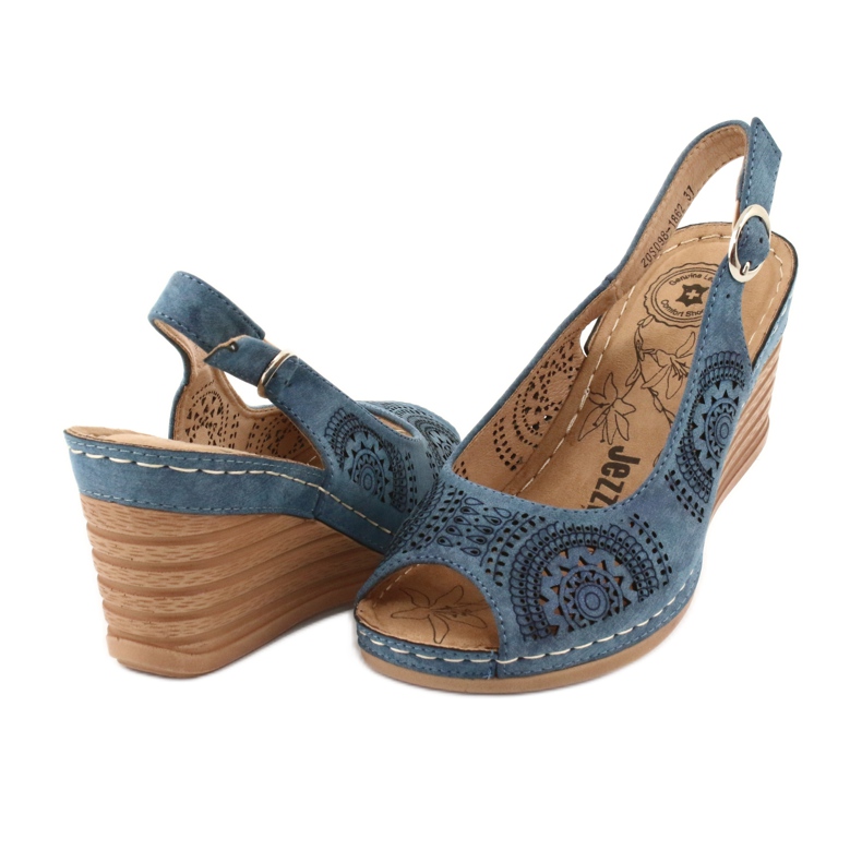 Evento Comfortable wedge sandals 20SD98-1862 blue 3