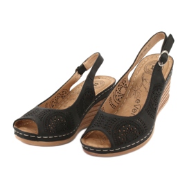 Evento Comfortable wedge sandals 20SD98-1862 black 2