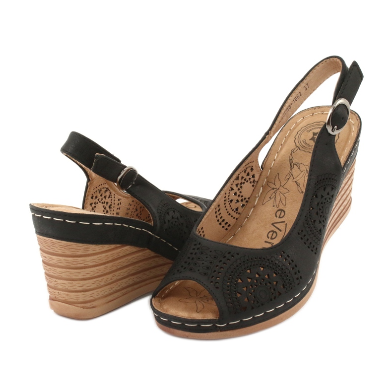 Evento Comfortable wedge sandals 20SD98-1862 black 3