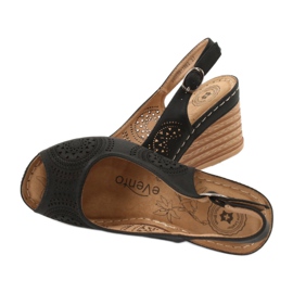 Evento Comfortable wedge sandals 20SD98-1862 black 4