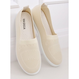 Women's beige sneakers ZK097 Beige 2