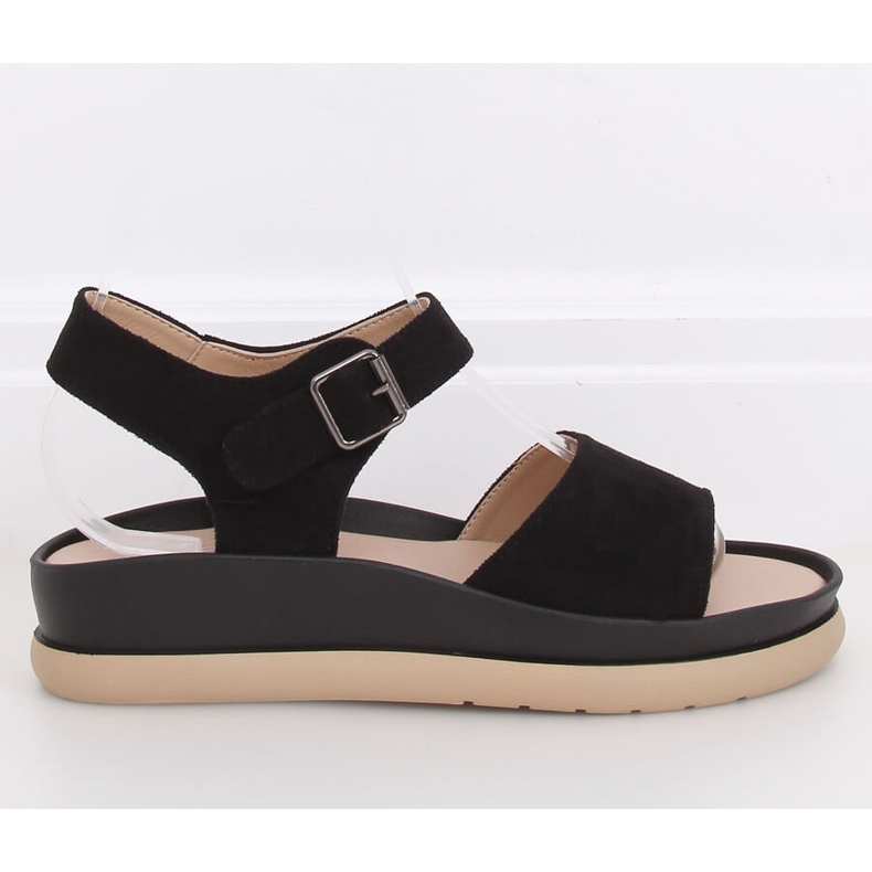 Black women's sandals YJ860 Nero 1