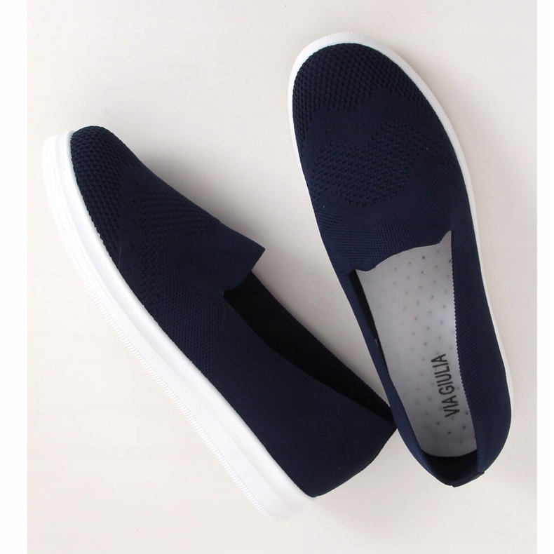 Navy blue sneakers ZK069 Blu 1
