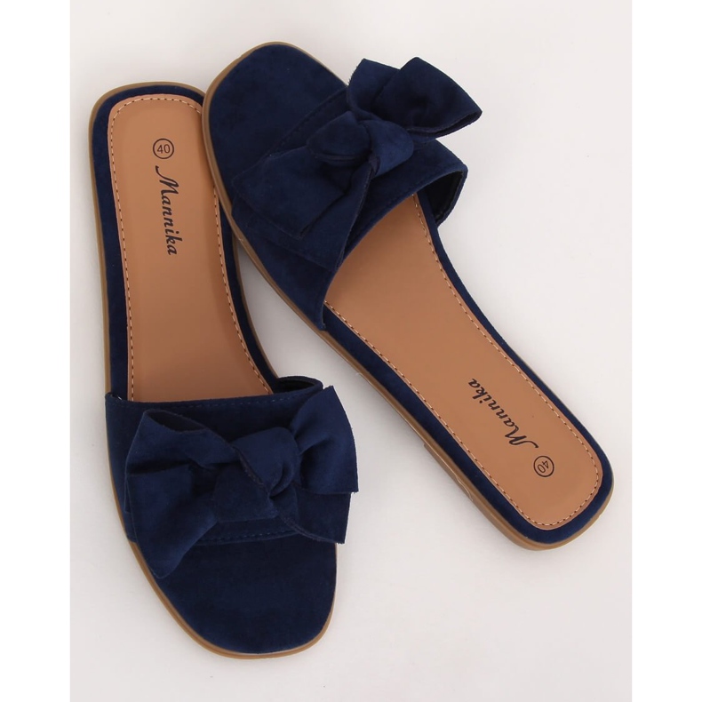 Navy blue women's slippers WL1607 Navy 1