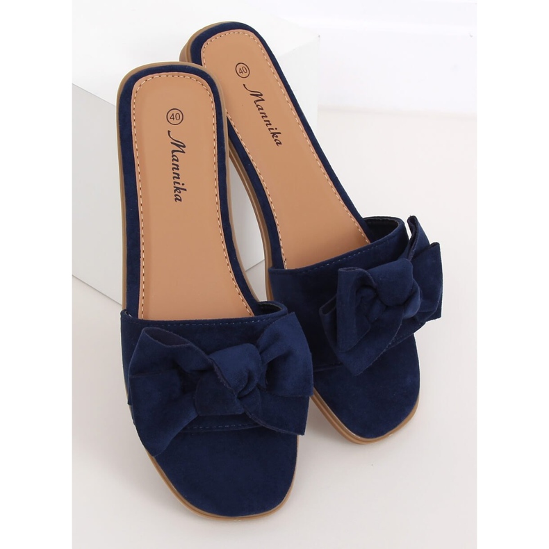 Navy blue women's slippers WL1607 Navy 2