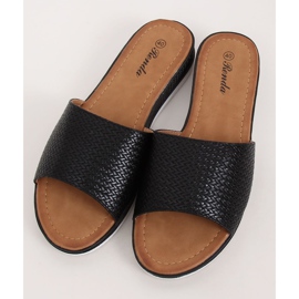 Black women's black slippers BQ-66 Black 1
