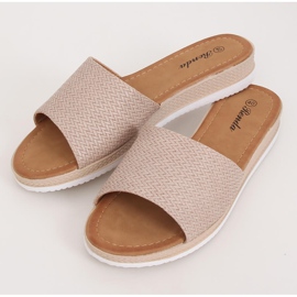 Women's beige slippers BQ-66 Beige 2