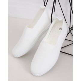 White women's sneakers ZK118 Bianco 1