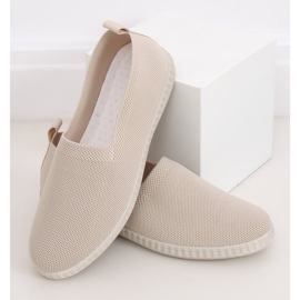 Beige women's beige sneakers ZK118 2