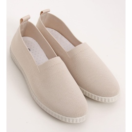 Beige women's beige sneakers ZK118 1