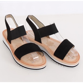 Black women's sandals E008 Black 1