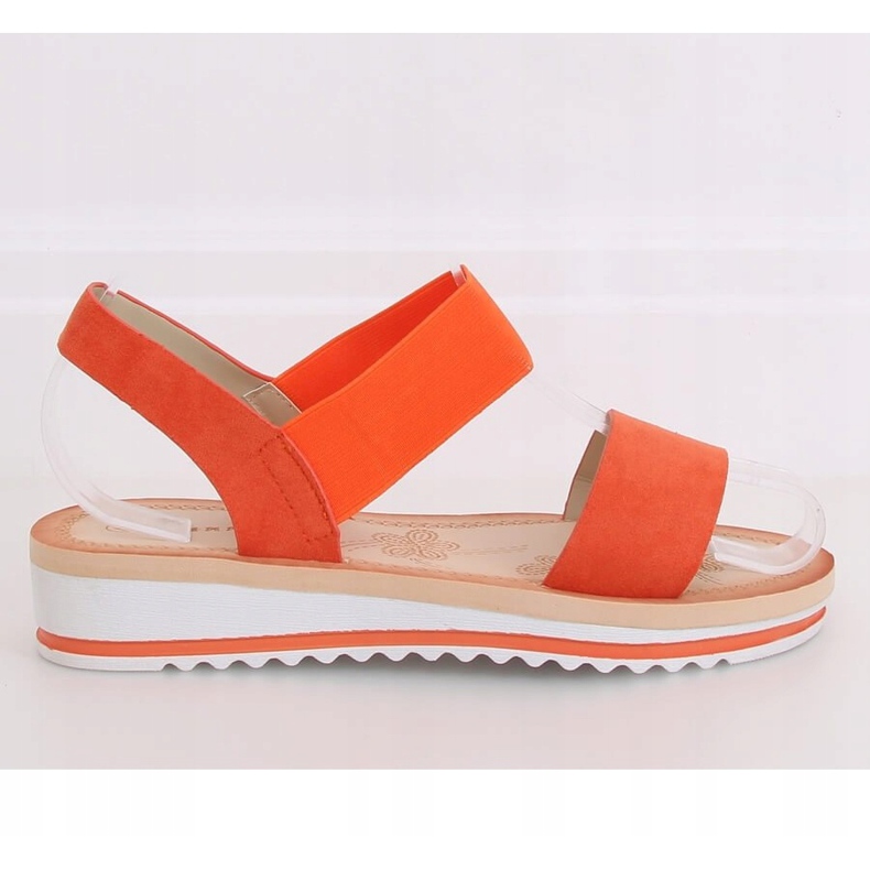Orange women's sandals E008 Orange 2