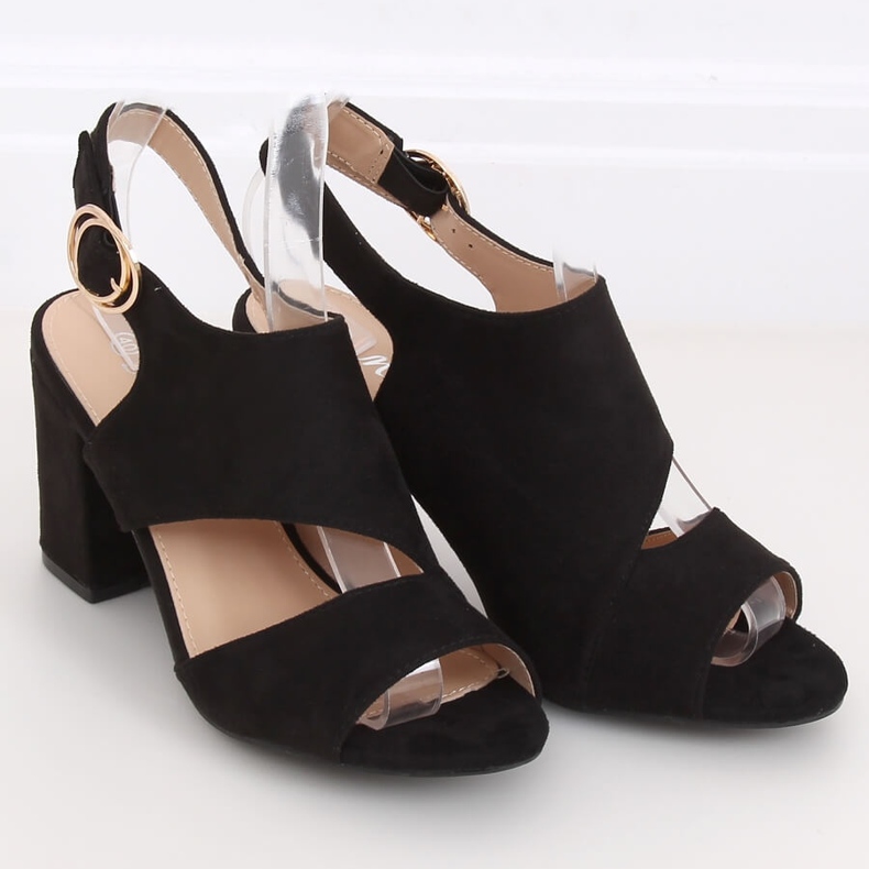 Black high-heeled sandals A8560 Black 1