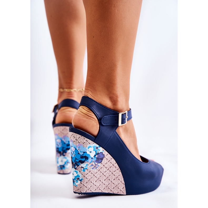 HV Women's Navy Blue Sandals On The Nemesis Wedge 2