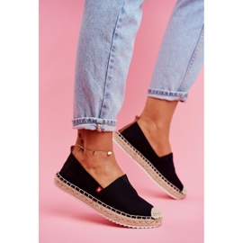 Women's Espadrilles Braided Sole Black Big Star FF274A498 1 Women's Espadrilles Braided Sole Black Big Star FF274A498 1