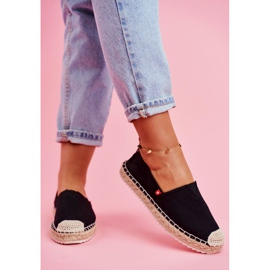 Women's Espadrilles Braided Sole Black Big Star FF274A498 2 Women's Espadrilles Braided Sole Black Big Star FF274A498 2