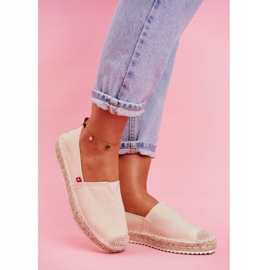 Women's Espadrilles, Braided Sole Beige Big Star FF274A500 1